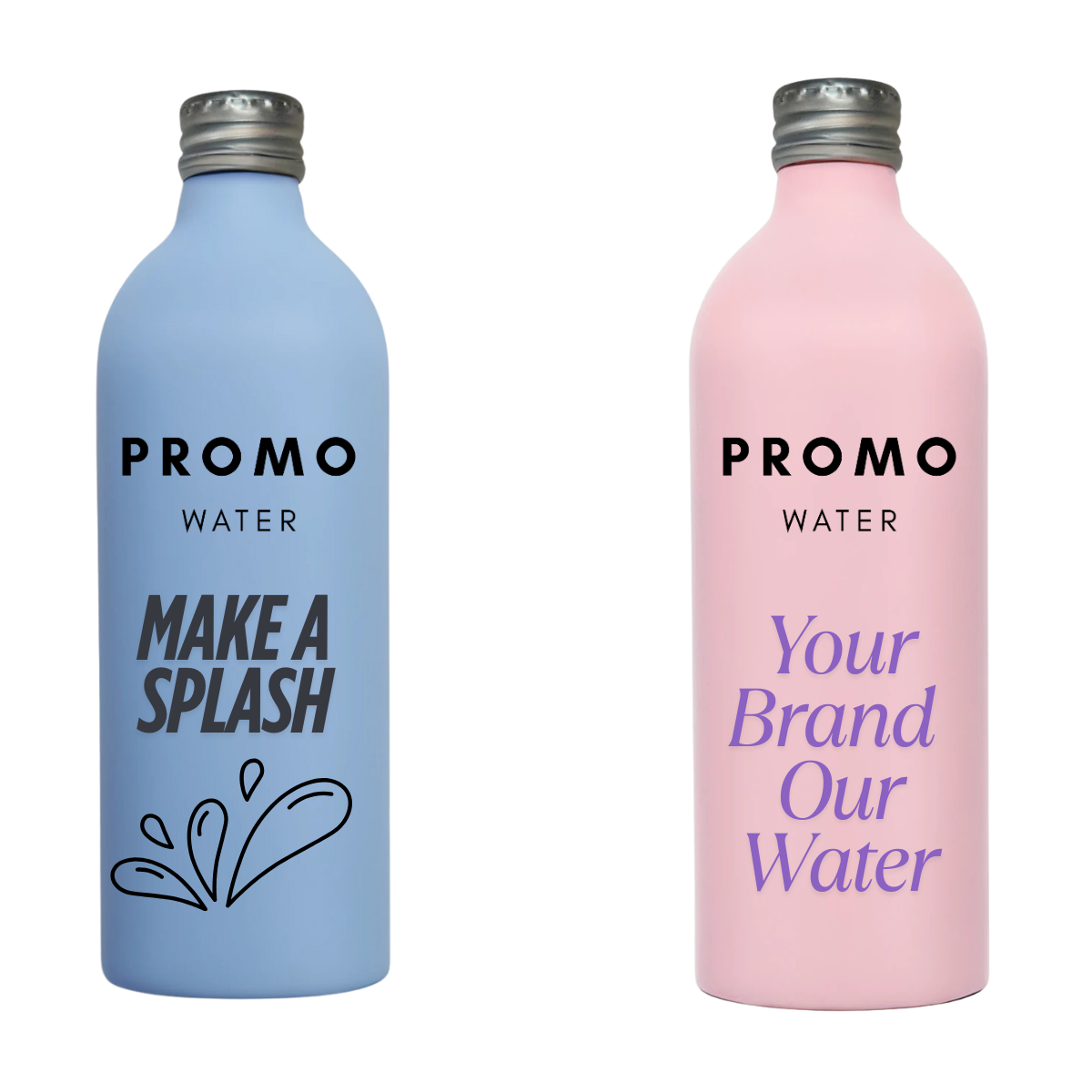 Eco-Friendly Aluminium Natural Spring Water Bottles – 500ml (Full Body Print)